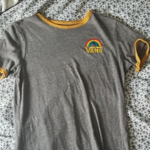 Vans Gray Tshirt w/ Rainbow Size XS
